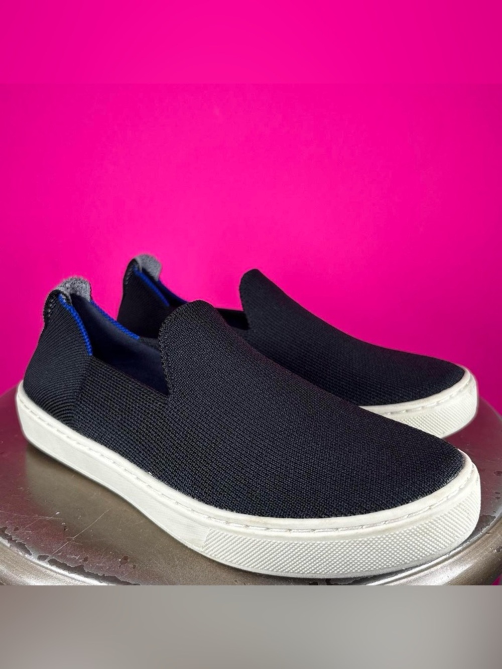 Rothy's The Kids Sneaker Slip-On in Black US 3